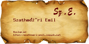 Szathmári Emil névjegykártya