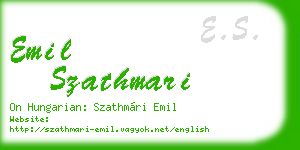 emil szathmari business card